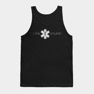 I fix stupid design with star of life and caduceus for Paramedics Tank Top